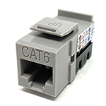 QuickTreX Premium Cat 6 Keystone Jack - 90 Degree Punch Down - TAA Compliant - RoHS Compliant and UL Listed