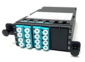 MPO 12 Fiber (1 X 12 MPO Male) to 12 LC (6 Duplex Adapters)  Multimode OM3 Super High Density (SHD) Cassette by QuickTreX