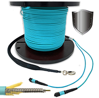 Custom Indoor Armored MTP® Fiber Trunk Cables