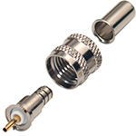 Mini-UHF Male Crimp Connector by QuickTrex For Cables: LMR-195, LMR-200LLPX, RG-58, Belden 7806A
