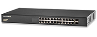 24 Port Gigabit PoE+ Unmanaged Network Switch with 2 Gigabit SFP Ports - 100 Series by Signamax