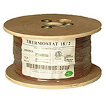 18/2 Riser Rated (CMR) Thermostat Cable Solid Copper PVC - BROWN - 500ft 