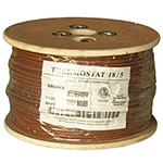 18/5 Riser Rated (CMR) Thermostat Cable Solid Copper PVC - BROWN - 500ft 