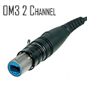 2 Channel Fiber Neutrik OpticalCON Duo Multimode OM3 50/125 Custom Field Tactical Assembly - Made in the USA by QuickTreX®