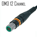 12 Channel Fiber Neutrik opticalCON MTP Multimode OM3 50/125 Custom Field Tactical Fiber Optic Assembly - Made in the USA by QuickTreX®