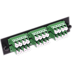 24 Fiber LC APC Singlemode 9/125 LGX Fiber Optic Adapter Panel by Multilink®
