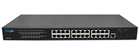 24 Port Gigabit PoE L2 Managed Network Switch with 4 x 10 Gigabit SFP+ Ports - by Unicom