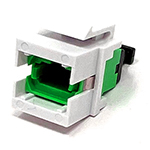 MTP Singlemode APC Keystone Coupler for Mating Male to Female MTP / MPO Fiber Optic Cables - Key Up / Key Down - by QuickTreX