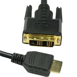 20 foot HDMI Male to DVI-D Single Male Cable Gold Plated