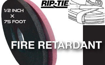 Rip-Tie Lite Wrap Strap Fire Retardant Cable Tie: 75 foot Roll by 1/2 wide 