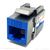 Premium Cat 6A 10 GIG Keystone Jack - 90 Degree Punch Down - TAA Compliant - RoHS Compliant and UL Listed