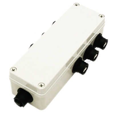 4 Port Outdoor Weatherproof IP68 Rated Fiber Optic Junction Box for Senko IP68 Bulkhead Adapters - Wall, Pole, or Cell Tower Mountable