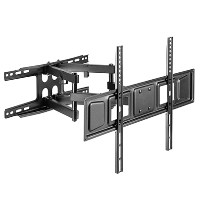 Wall Mount TV Mount for 37 Inch to 80 Inch TV with 18.4 Inch Arm, -15 to +5 Degree Tilt Range, and -60 to +60 Degree Swivel Range