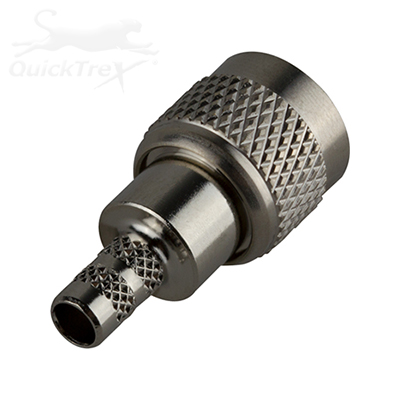 Mini-UHF Male Crimp Mach. Body 50 ohms Connector by QuickTrex RG-58/U Cable Group C N,S,D; For Cables: LMR-100, RG-174, RG-188, RG-316, Belden 7805A, Belden 8216