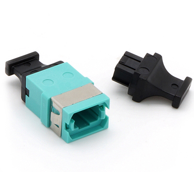 MPO Multimode OM3 / OM4 (Key UP - Key Down) Fiber Optic Coupler - Aqua