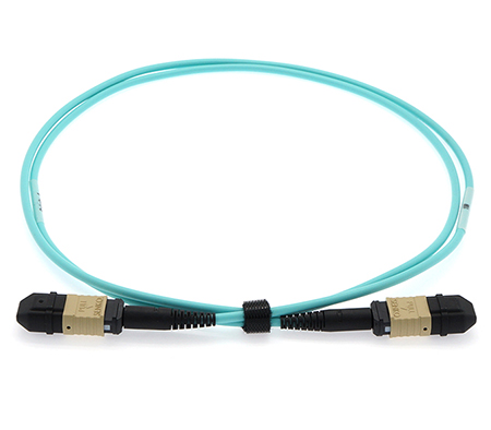 2 Meter 12 Fiber Stock Senko MPO Multimode OM3 - 50/125 Fiber Optic Cable - Female/Female Method A - Straight Through