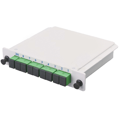 1 X 8 SC APC Singlemode Fiber Optic PLC Splitter Cassette by QuickTreX