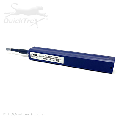 Fiber Optic Cleaning Pen for LC / MU 1.25mm Adapters and Ferrules with over 800 cleans by QuickTreX®