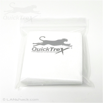 QuickTreX Lint Free Fiber Optic Cleaning Wipes - 50 Pack (4 x 4 IN) for Cleaning Fiber Optic Connector Endfaces and Removing Acrylate Coating During Fiber Optic Splicing