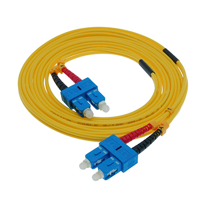 Stock 1 meter SC UPC to SC UPC Singlemode Duplex Fiber Optic Patch Cable
