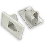 1 Gang Recessed Feed-Through Cable Wall Plate